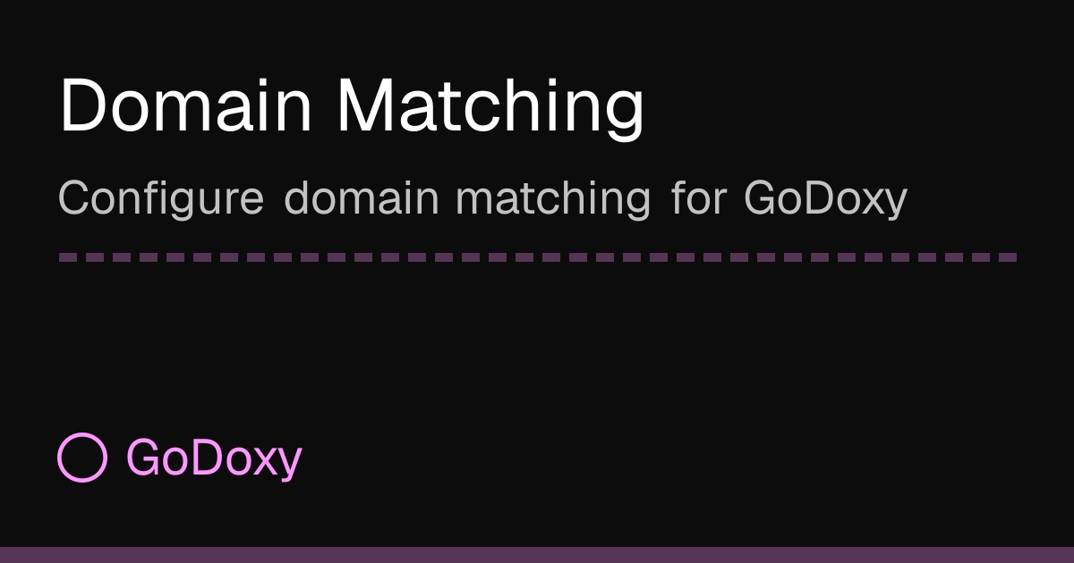 Domain Matching
