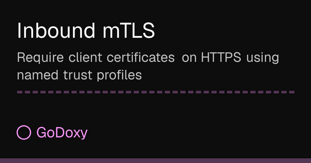 Inbound mTLS