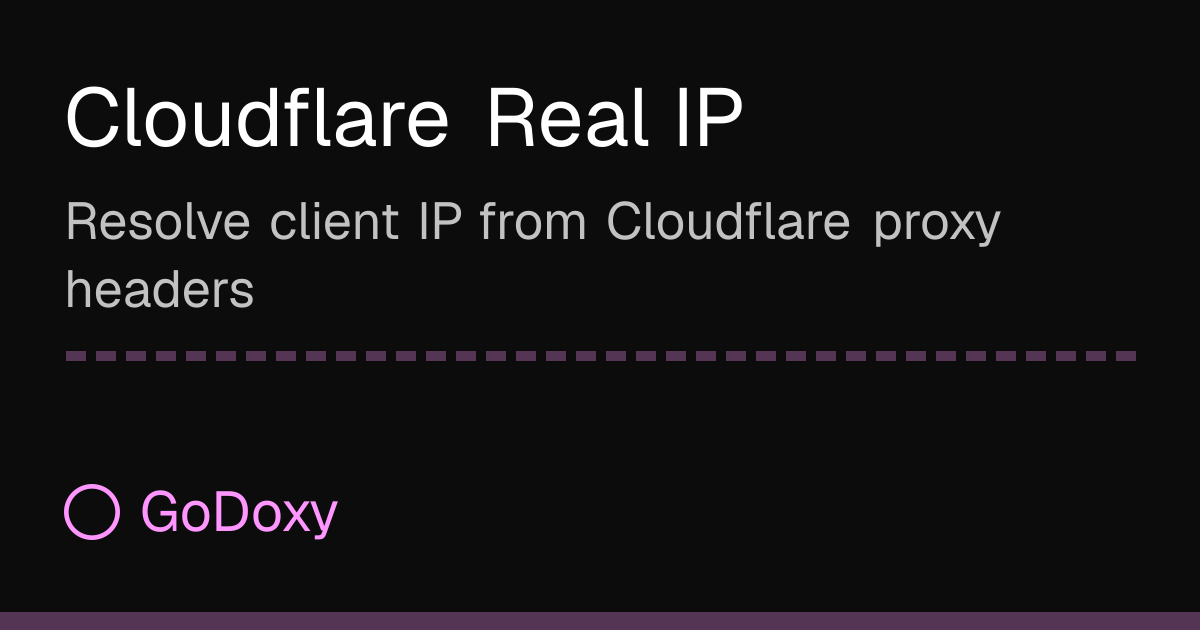Cloudflare Real IP